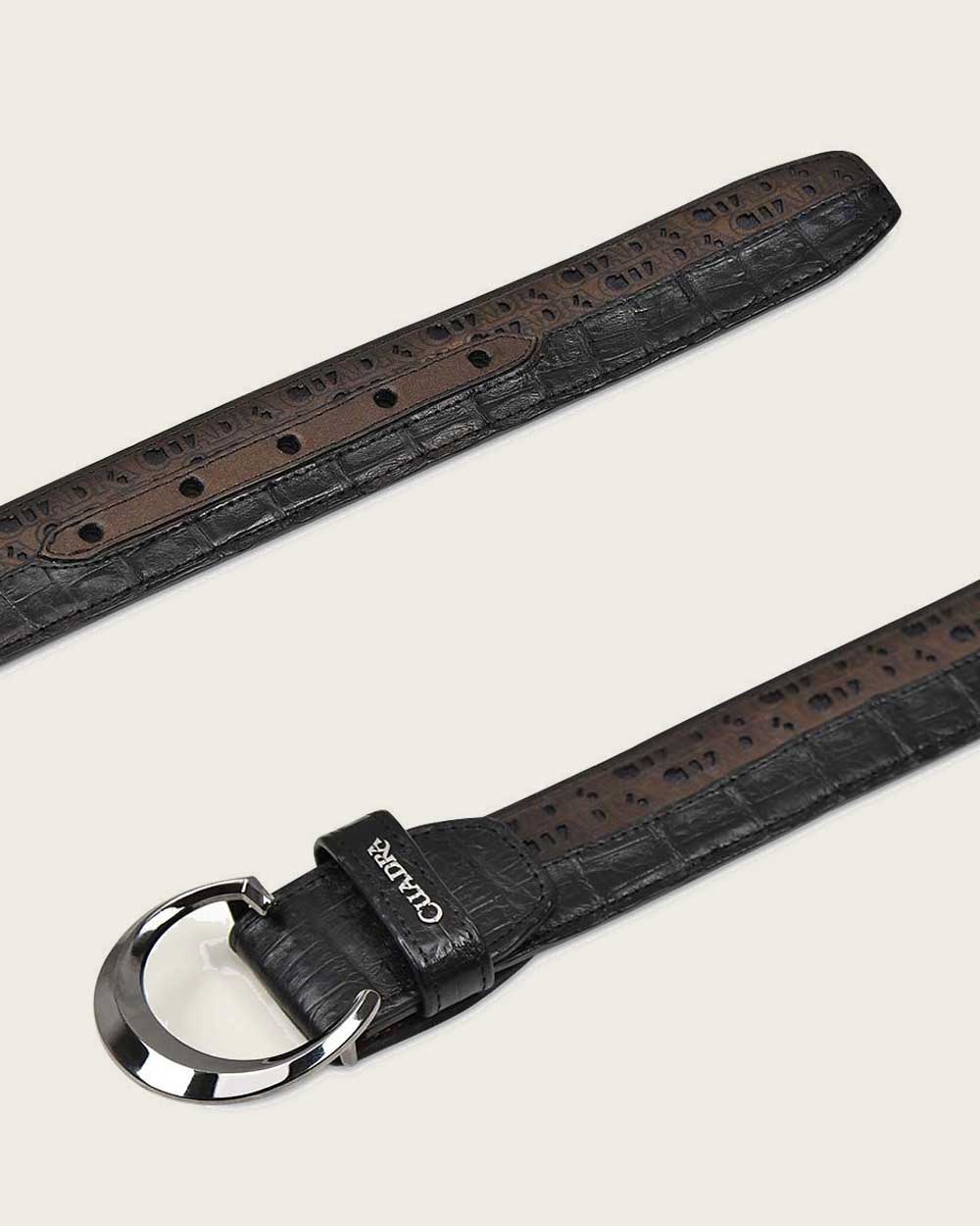 Cuadra Belt Bi-Tone Exotic Belt Brown BC266
