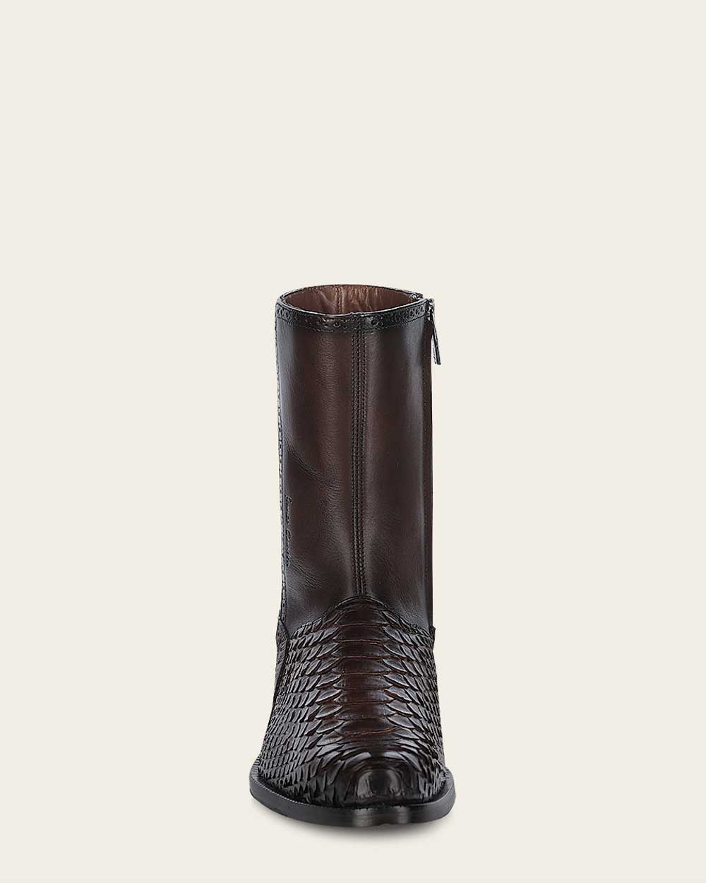 Cuadra Hand-Painted Brown Python Leather Dress Boots FC818