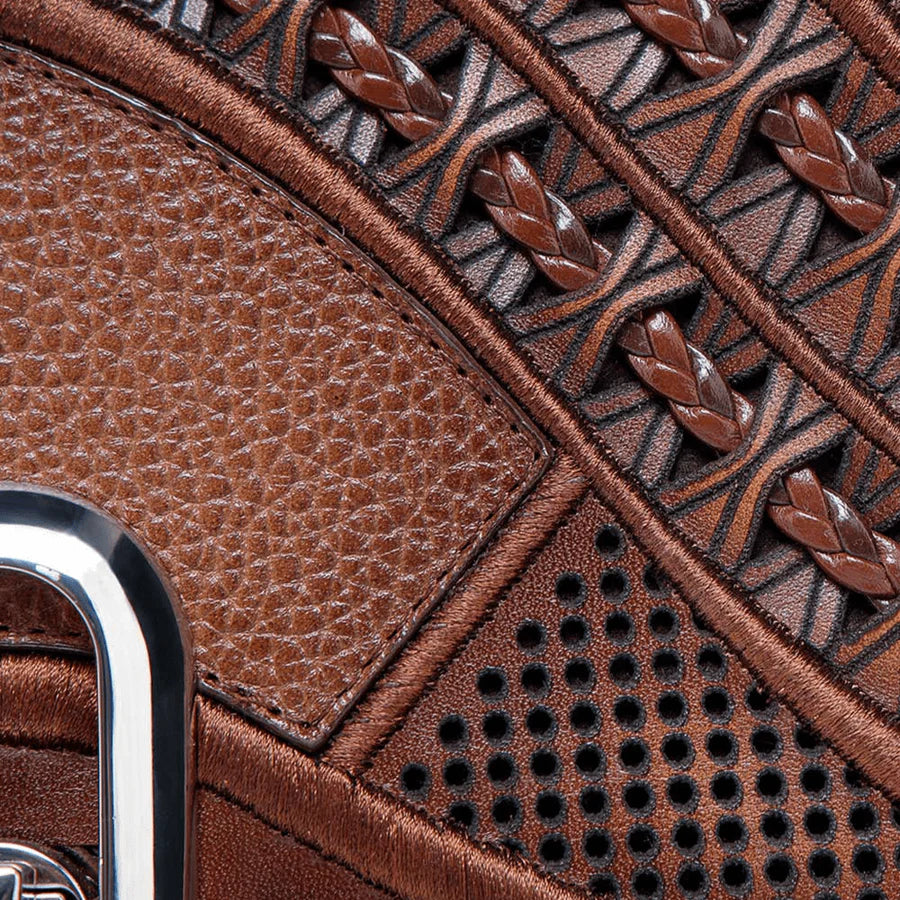 Cuadra Luxury Women’s Honey Brown Leather Shoulder Bag DU733