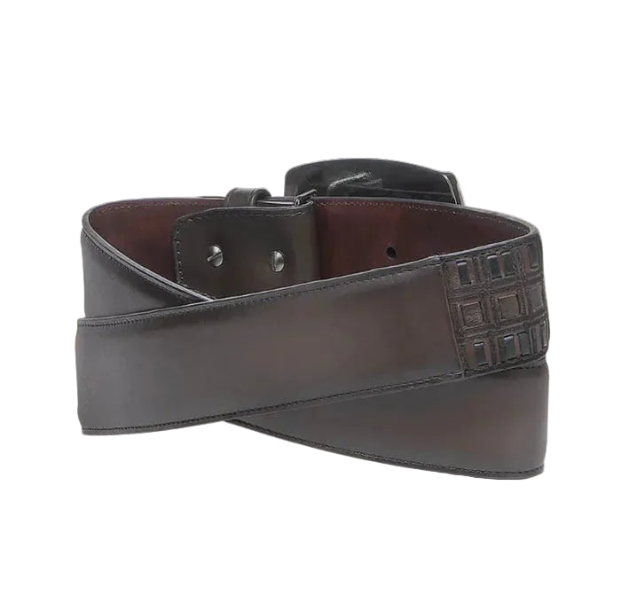 Cuadra Men's Azteca Honey Embroidery Belt BC401