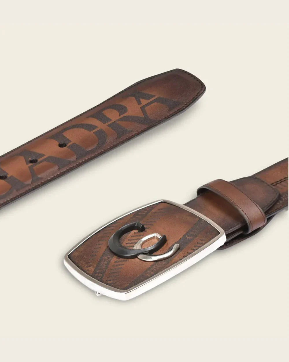 Cuadra Men’s Honey and Black Western Belt BC284
