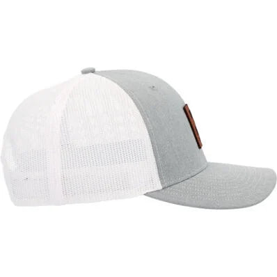 Durango Leather Logo Patch Ball Cap Grey/White Mesh