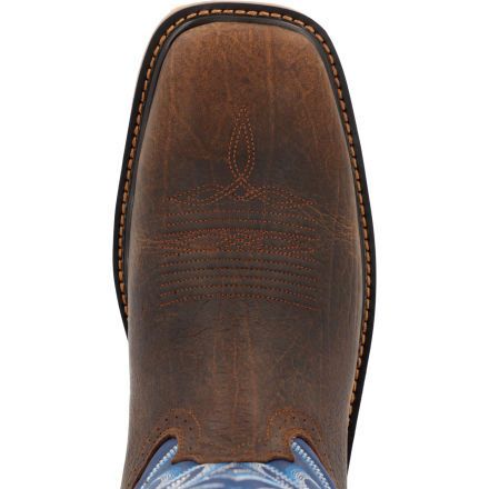 DURANGO WORK Men's 11" Workhorse™ Soft Toe Western Work Boot Worn Saddle/Denim Blue - DDB0400