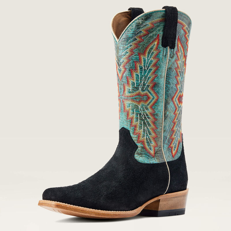 Ariat Mens Futurity Showman Cowboy Boot-Black Roughtout 10044498