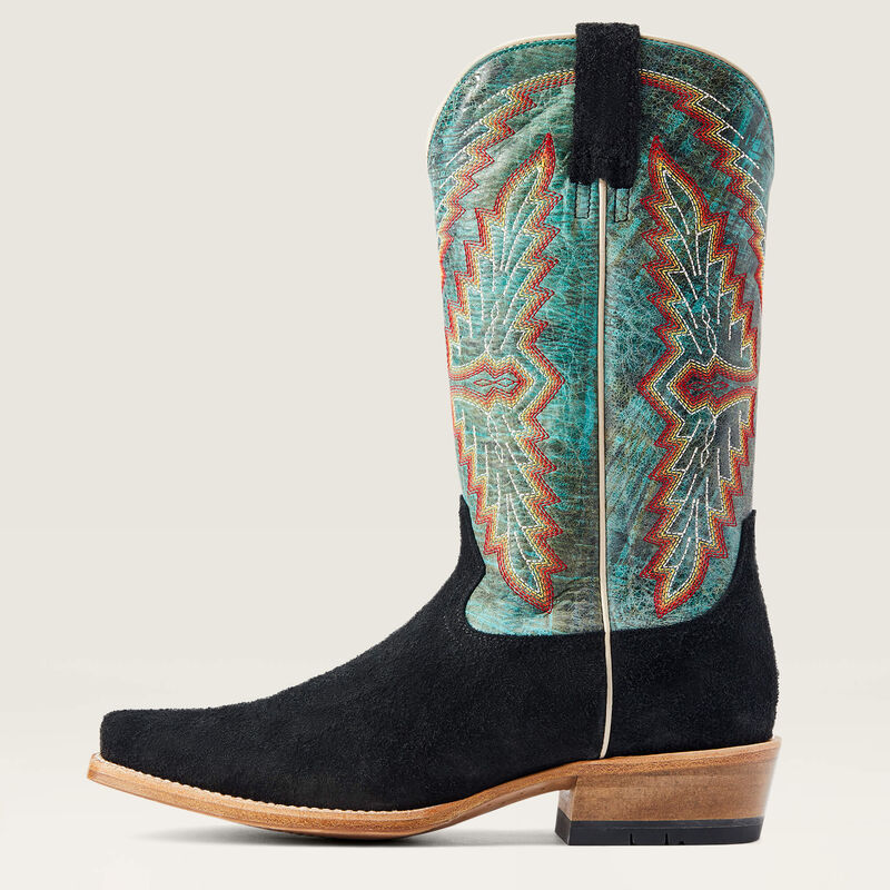 Ariat Mens Futurity Showman Cowboy Boot-Black Roughtout 10044498