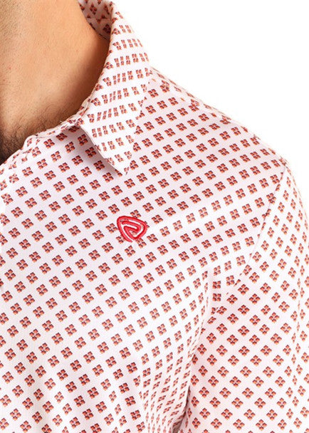 Rock & Roll Men's Denim Polo White BM51T06003