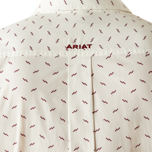 ARIAT GRANT CLASSIC FIT WHITE PRINT - MENS SHIRT 10054680