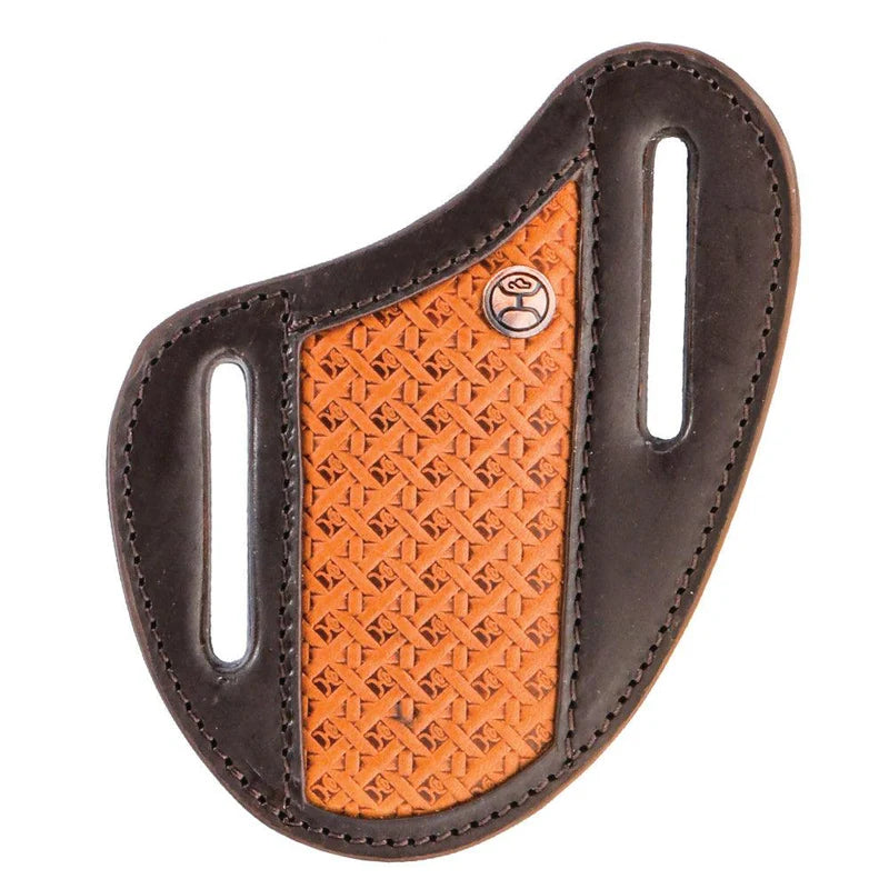 Hooey "Hands Up Basket Weave" Original Hooey Pancake Knife Sheath Tan/Brown SKU: HKS003-TNBR