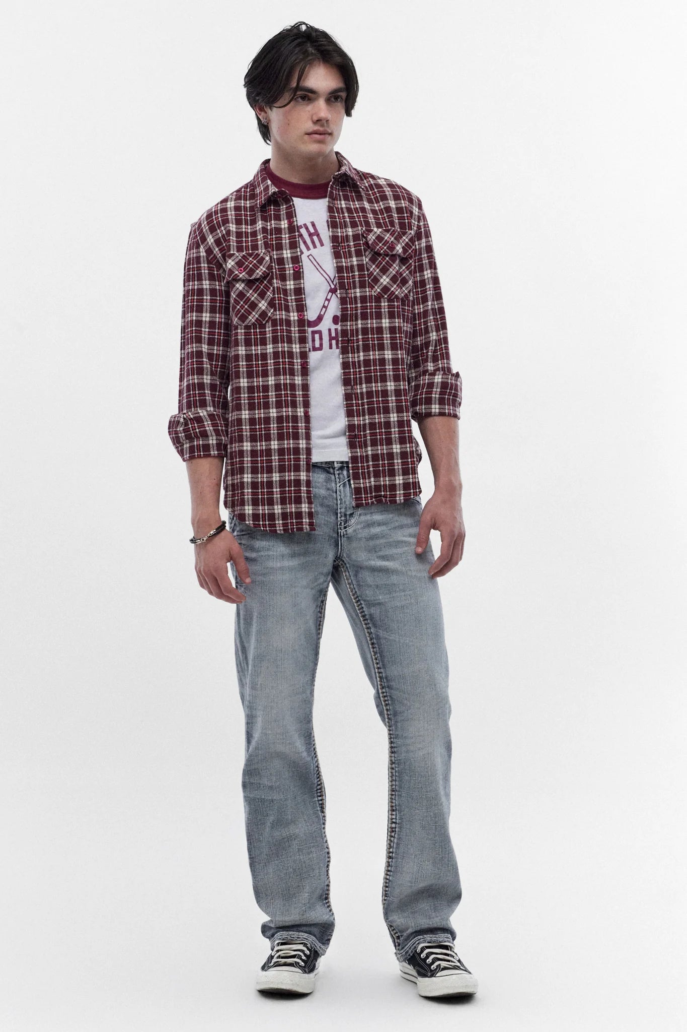 Rock Revival Men's Stright Cut Judd Light Blue
