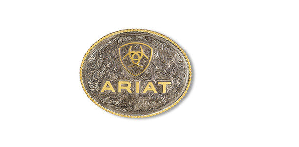 ARIAT LARGE OVAL ROPE EDGE BUCKLE - A37063
