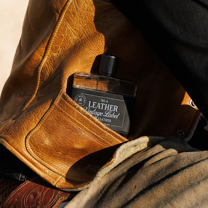 Leather Vintage Label Cologne No.4 Deep Leather – 100 ml | 3.4 fl oz