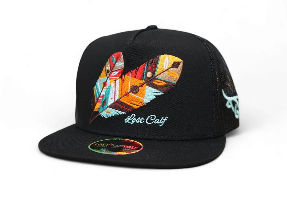 Lost Calf Tribe Flat Bill Trucker Hat