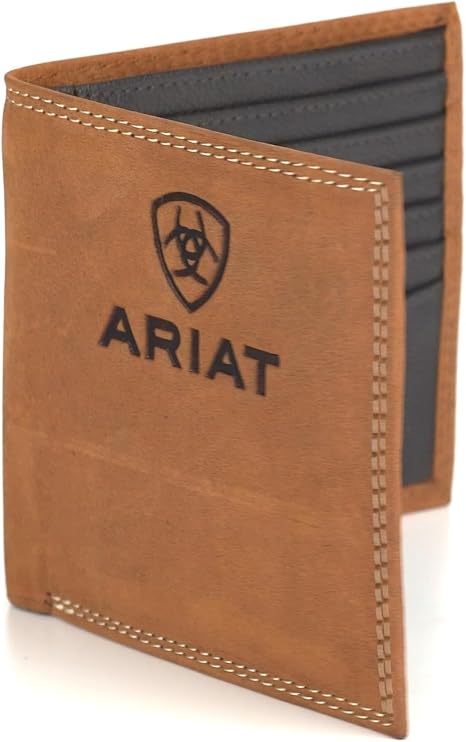 Men's Embossed Logo Bifold Wallet in Brown A3548244