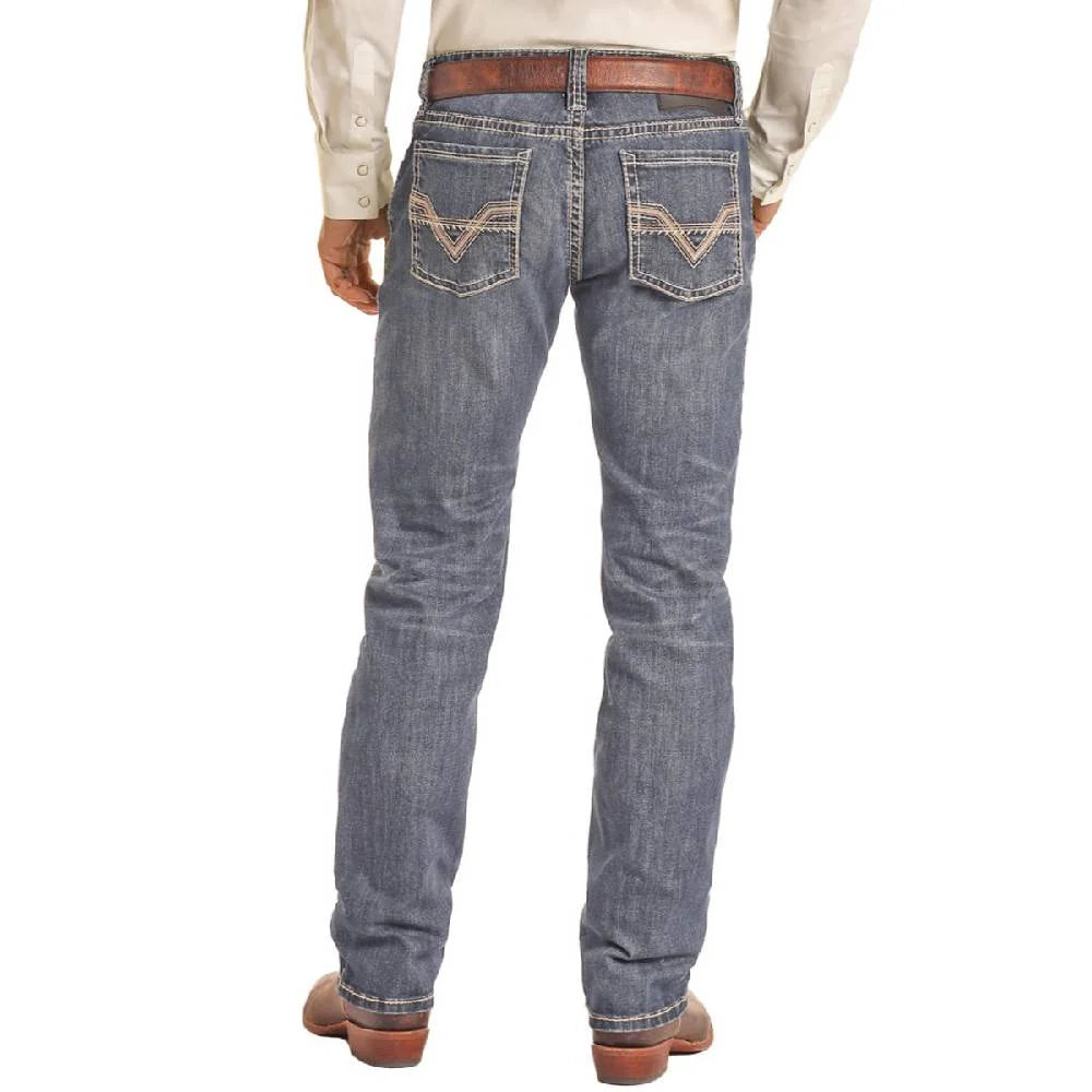 Rock & Roll Denim Men's Revolver Slim Straight Denim Jeans BM1RD02489