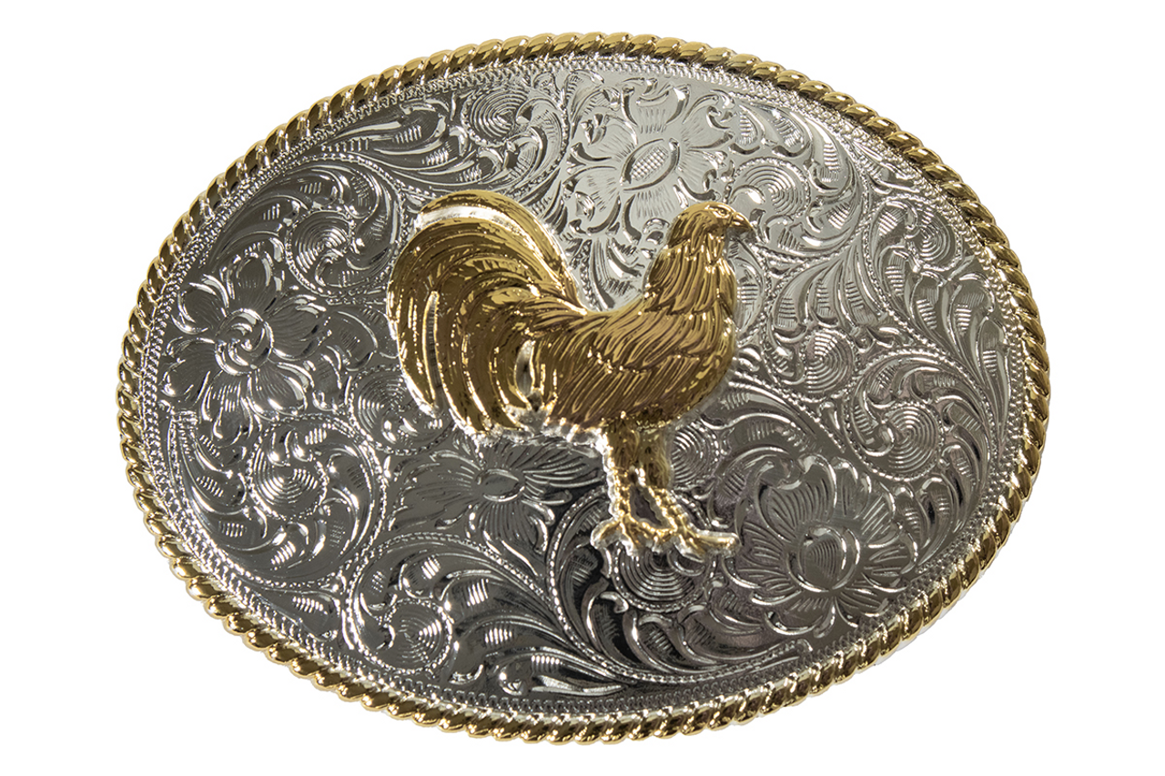Nocona OVAL STANDING ROOSTER BUCKLE - 37958