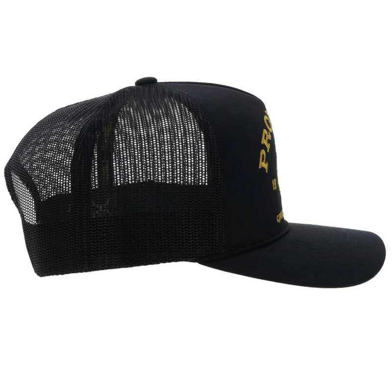 Hooey PRCA Black W/Gold Logo 2263T-BK