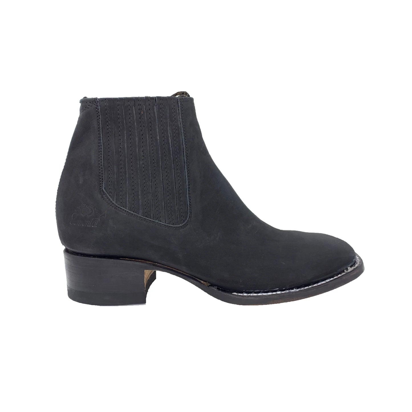 SEMENTAL NOBUCK BLACK SHORT BOOT RODEO -RSBA100094