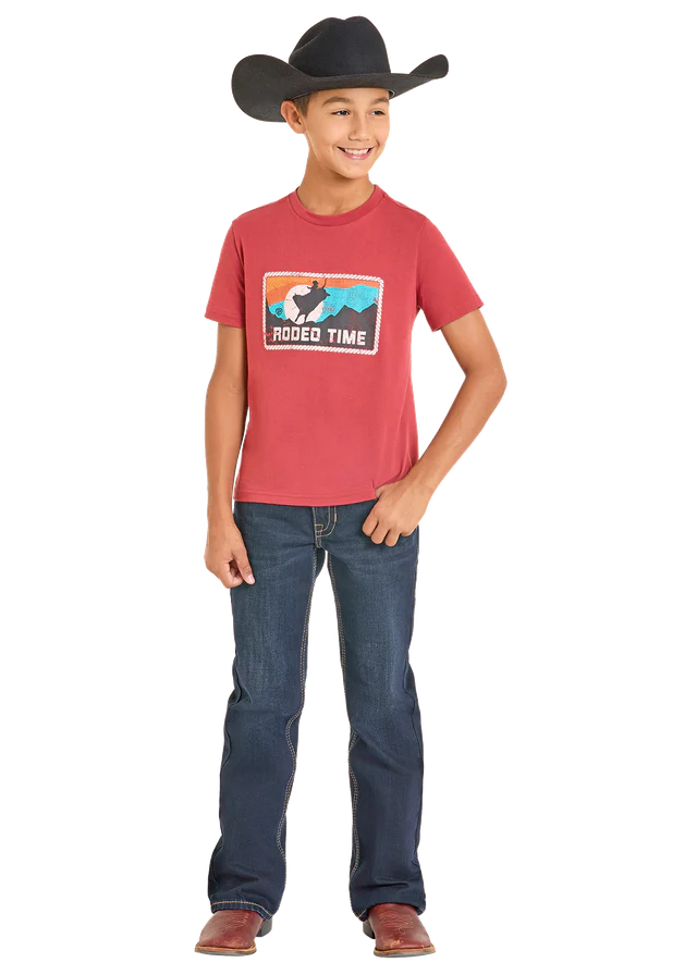 Rock & Roll Denim Boys' Rodeo Time T-Shirt BB21T07451