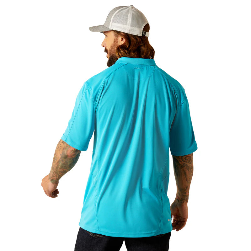 Ariat Mens AC SS Polo Turquoise Reef 10048850