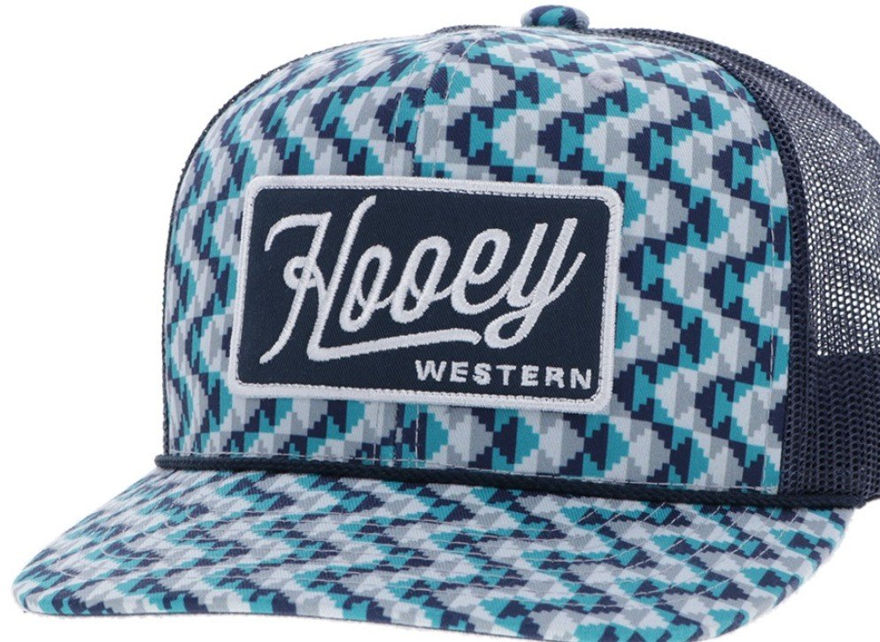 "Lakota" Hat Turquoise/Navy w/Pattern 2548T-TQNV