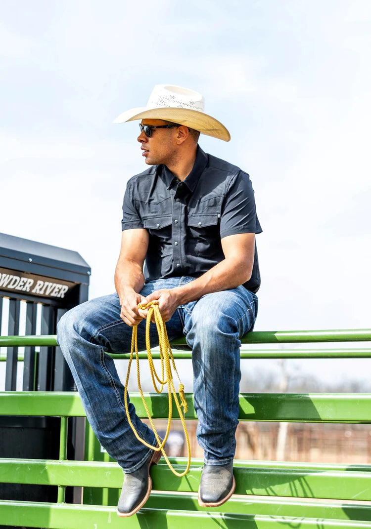 Men's Rock & Roll Cowboy TekWestern Snap Front Shirt #BMN3S06797