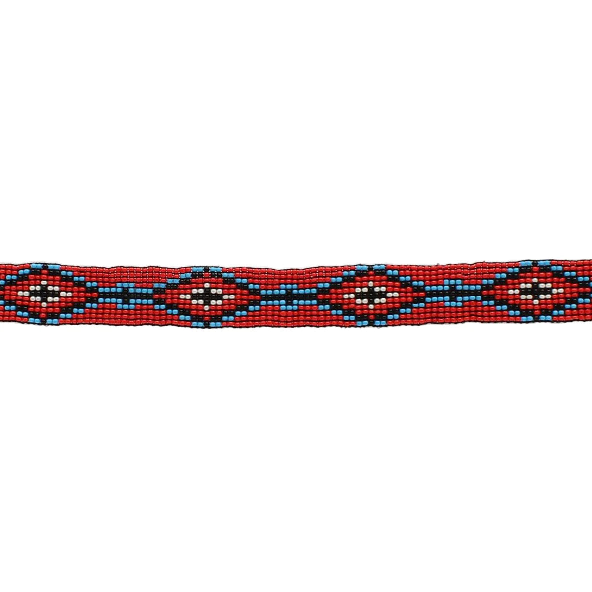 Twister Hatband Beaded Stretch Red D2727D4
