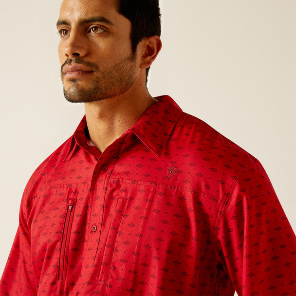 ARIAT VENTTEK CLASSIC FIT HAUTE RED MEN'S SHIRT 10048848
