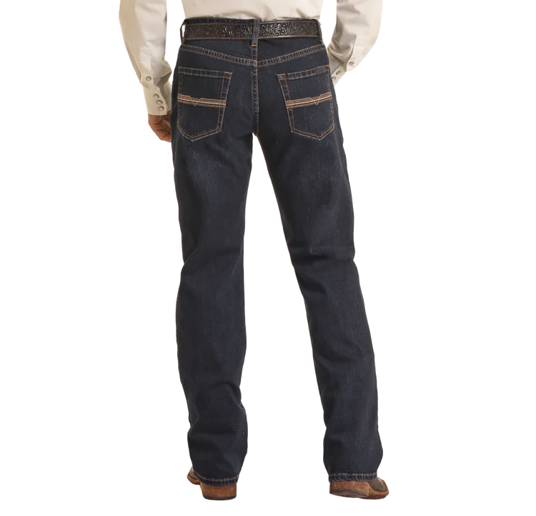 Rock & Roll Men's Double Barrel Stackable Relaxed Bootcut VMTBD03711