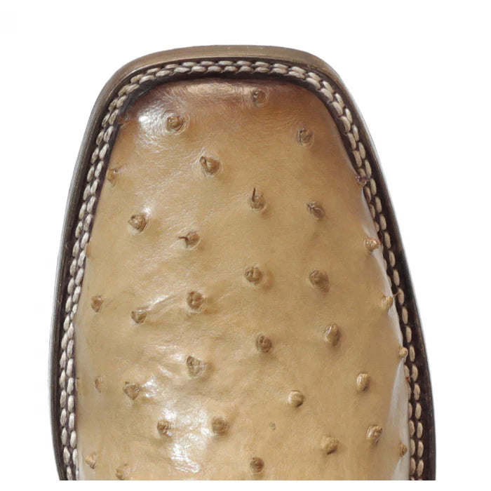 Cuadra CU468 Men's Flame Oryx Ostrich Laser & Embroidery Square Toe