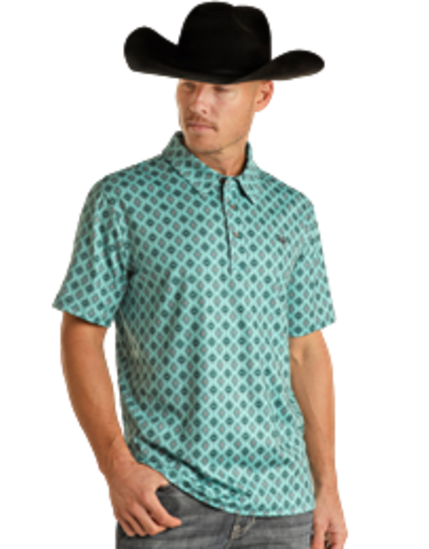 Panhandle Men's Polo Turquoise TM51T02464