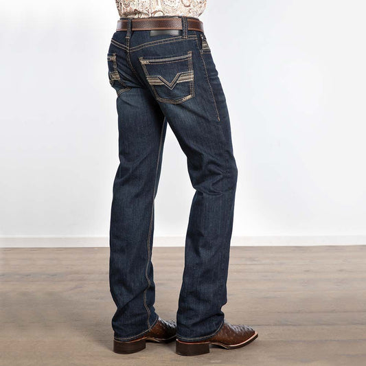 Rock & Roll  Men's  Revolver Slim Straight  Dark Vintage  Jeans BM1RD04828