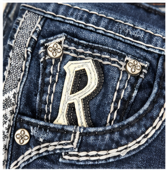 Rock Revival Men's Michael J201 Straight Leg Jeans – Dark Blue RP5789J201R
