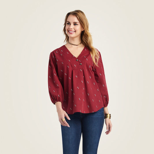 Ariat Women Peasant Top Chimayo Blouse 10042141
