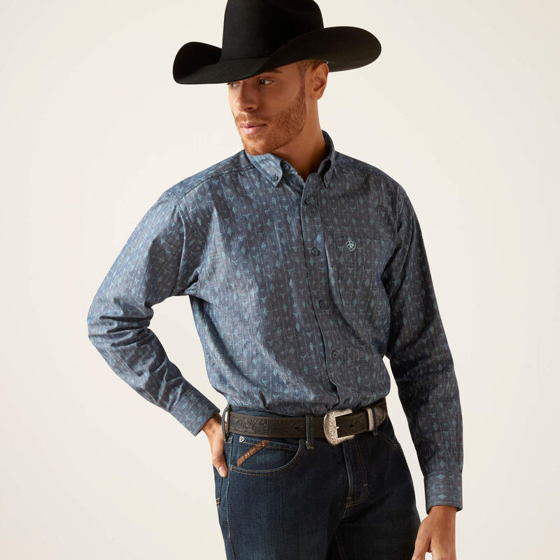 Ariat Mens Graham Clssc LS Shrt Blue 10046752