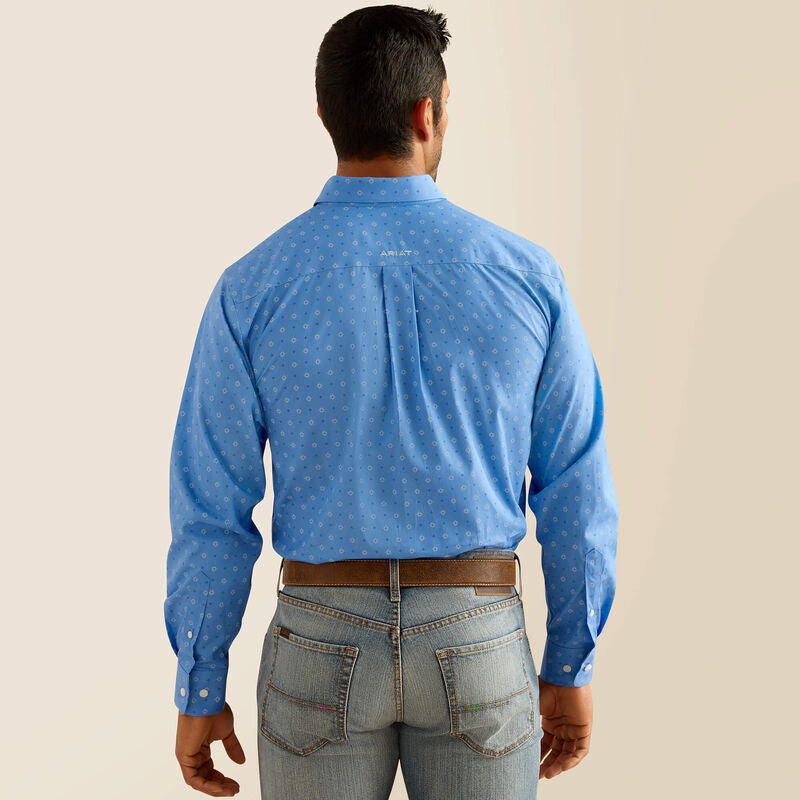 Ariat Men's Wrinkle Free Russel Fitted Shirt Regatta 10048364