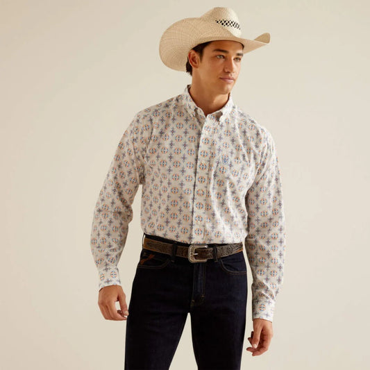 Ariat Mens Wrinkle-Remington LS Shrt Oatmeal 10048366