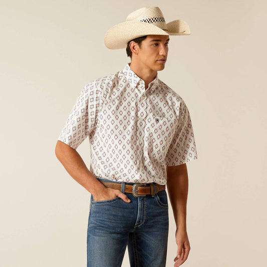 Ariat Men's Terrance Classic Fit White Shirt 10048372