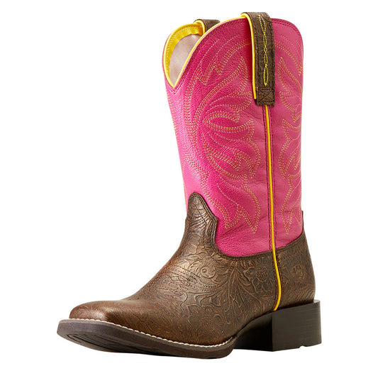 Ariat Women's Buckley Western Boot 10050886  - Bronze Age/Blushing Pink