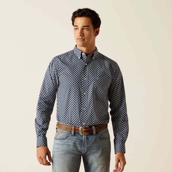 Ariat Mens Emile Fitted LS Shrt Mood Indigo 10051245