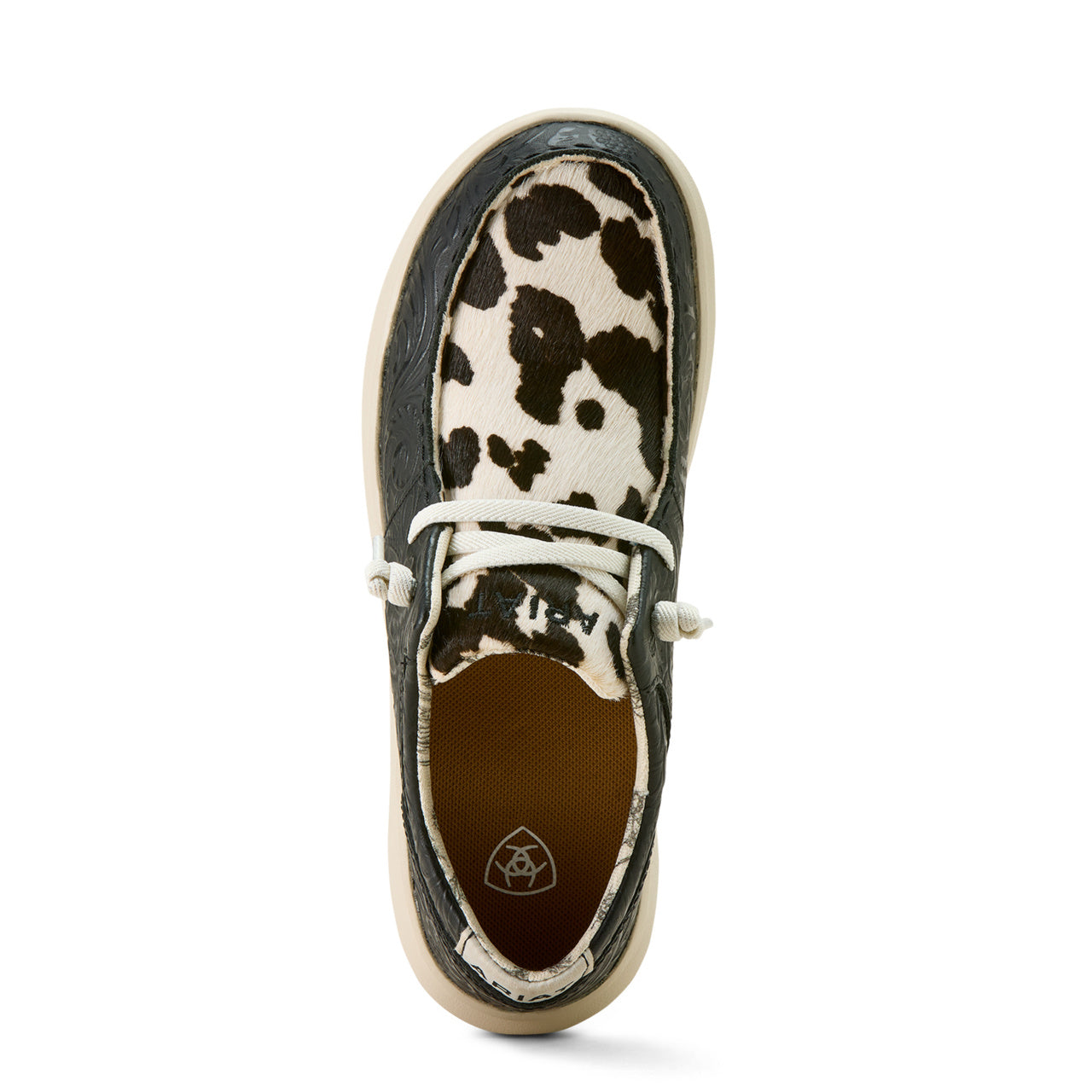 Ariat Women's Hilo Shoe Black Floral Emboss/ Black and White Hair On 10063882