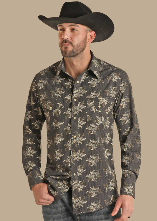 Rock & Roll Men's Vintage Tan Charcoal VMN2S02173