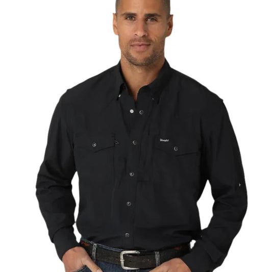 Wrangler Mens Classic Fit Performance Long Sleeve Snap Shirt - 112323744