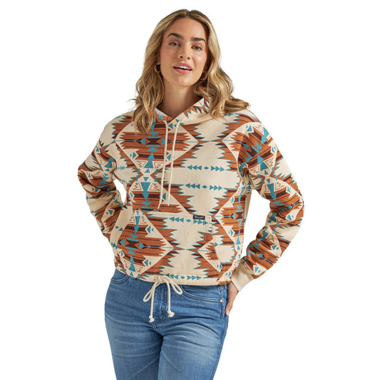 Wrangler Women Retro Allover Southwestern Cinched Hoodie 112339174