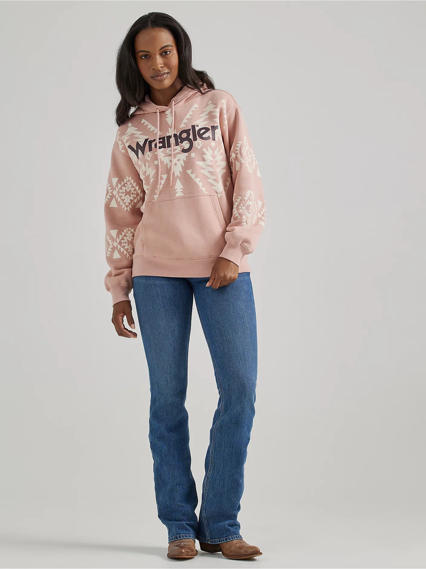 Wrangle Retro Hoodie Aztec 12356679