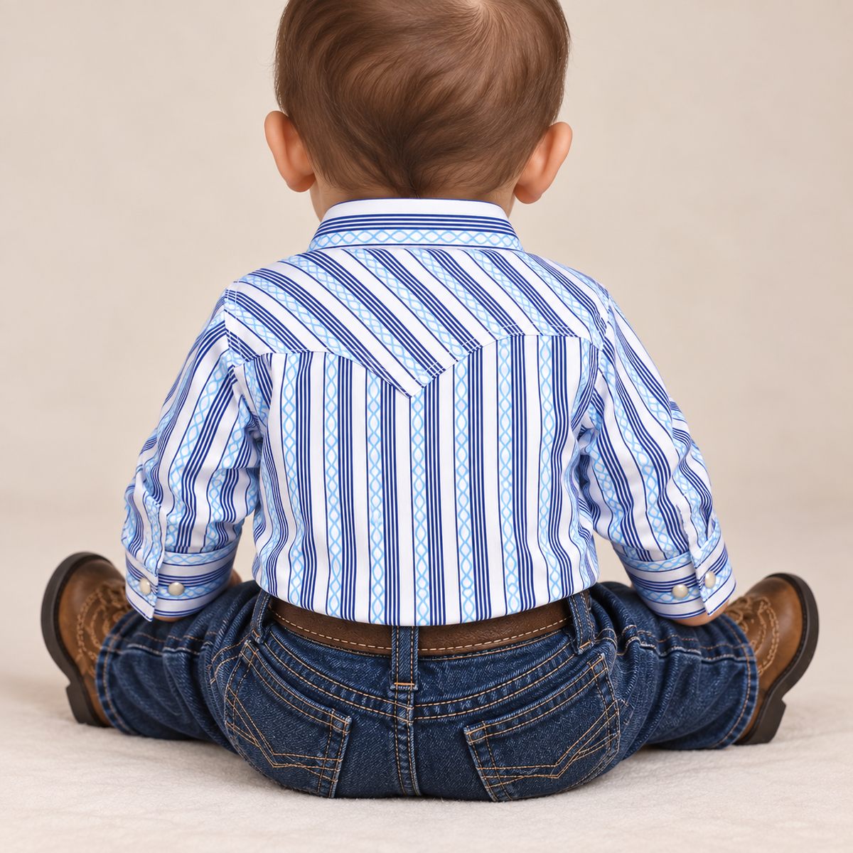 Wrangler Baby Boys Newborn Long Sleeve Western Snap Bodysuit 112384757