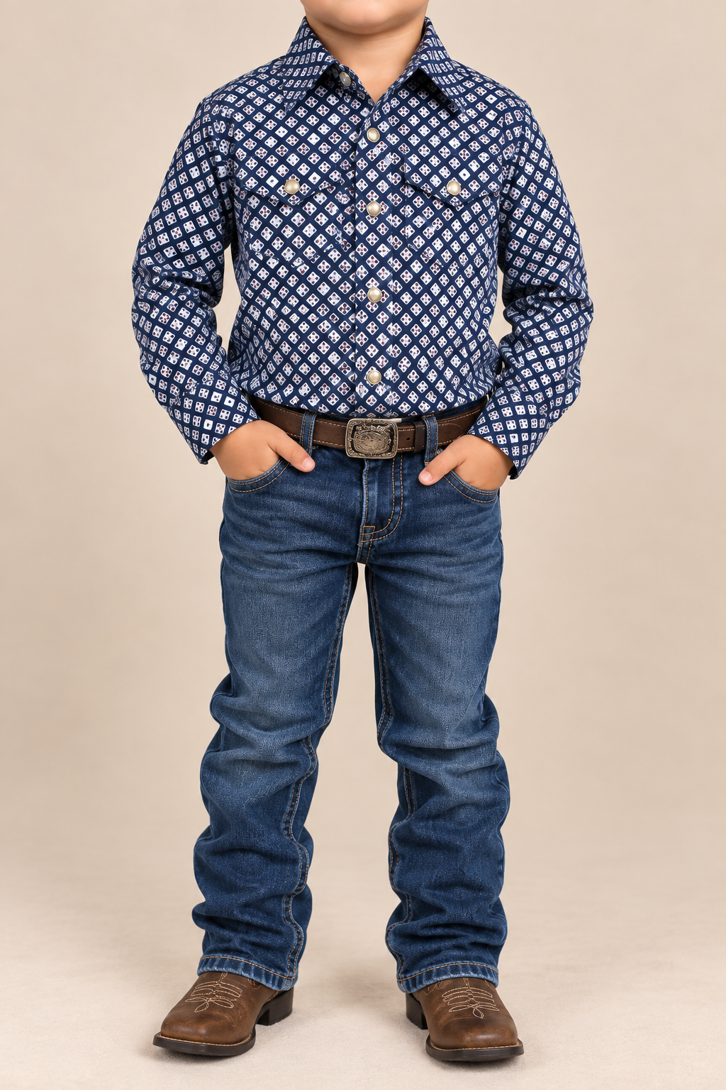 Wrangler 20X Boys Long Sleeve Western Snap Shirt 112385481
