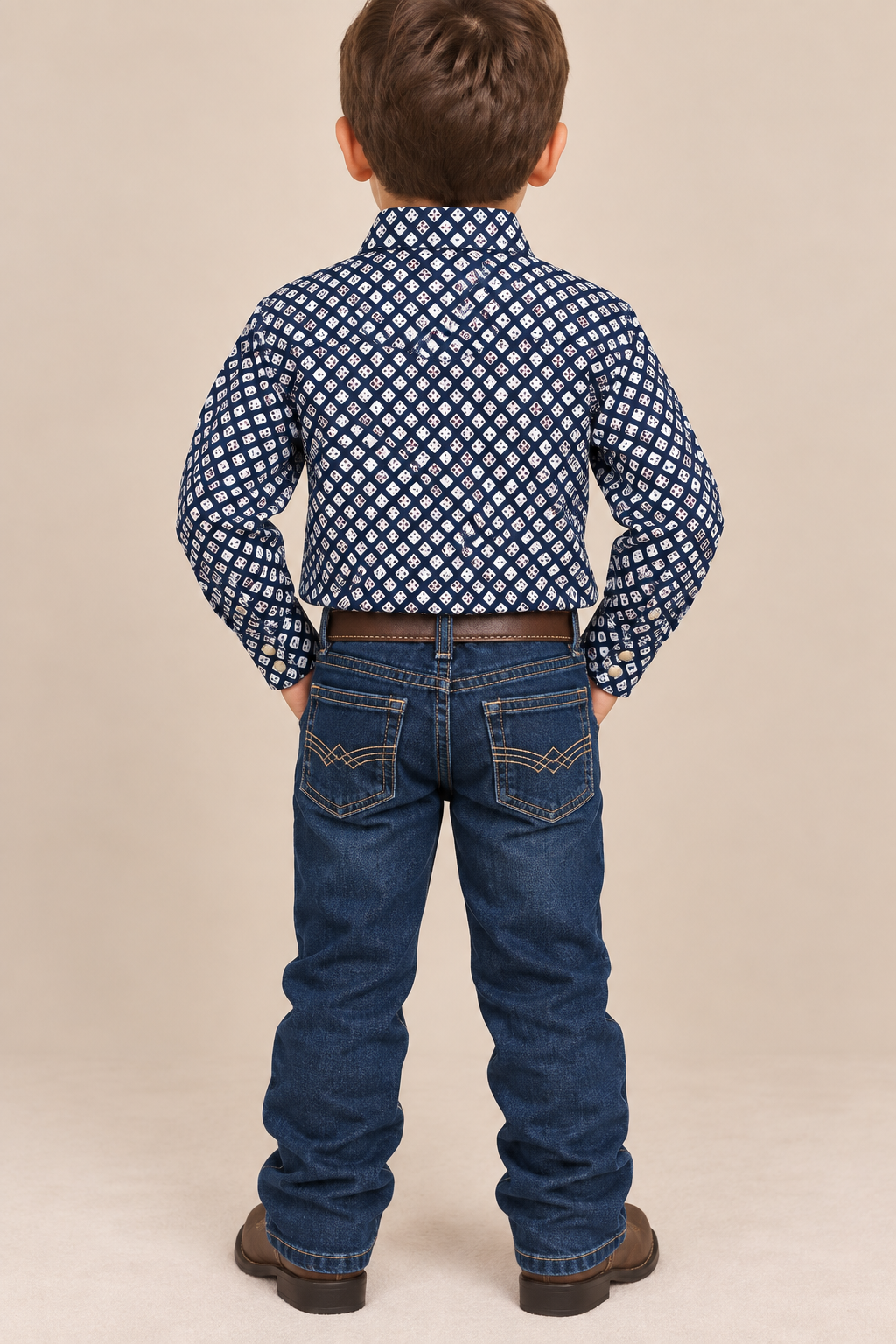 Wrangler 20X Boys Long Sleeve Western Snap Shirt 112385481