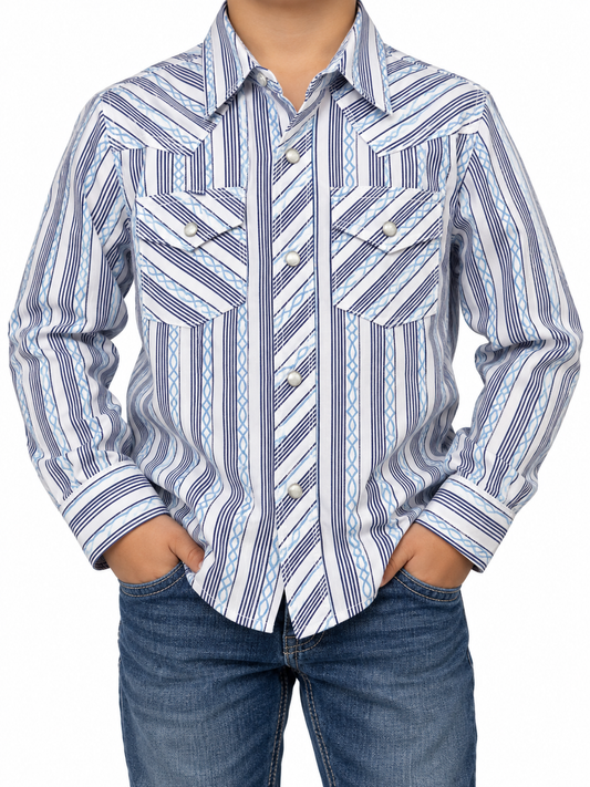 Wrangler 20X Boys Long Sleeve Western Snap 112385483