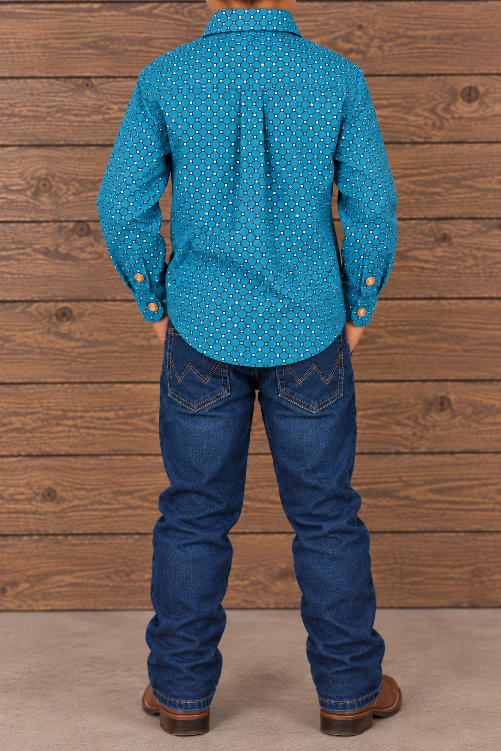 Wrangler Boys Long Sleeve Western Snap Shirt 112385936