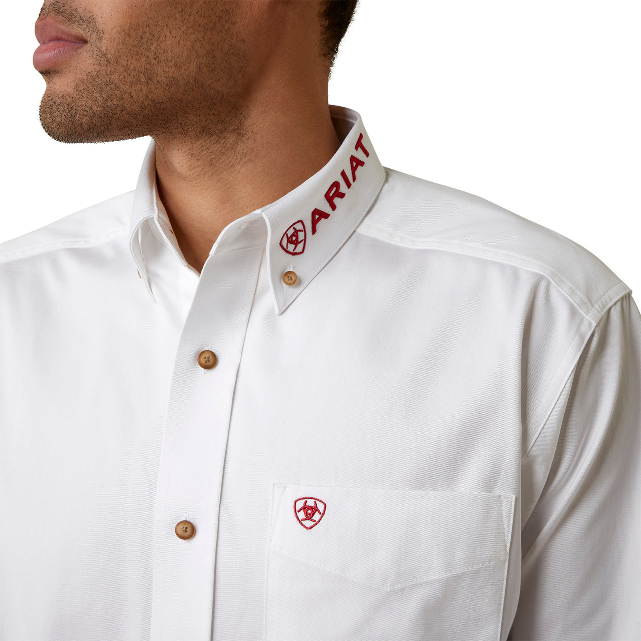 Ariat Classic Fit Button-Front Team Logo Long Sleeve Twill Shirt white/ Mexico 10040911